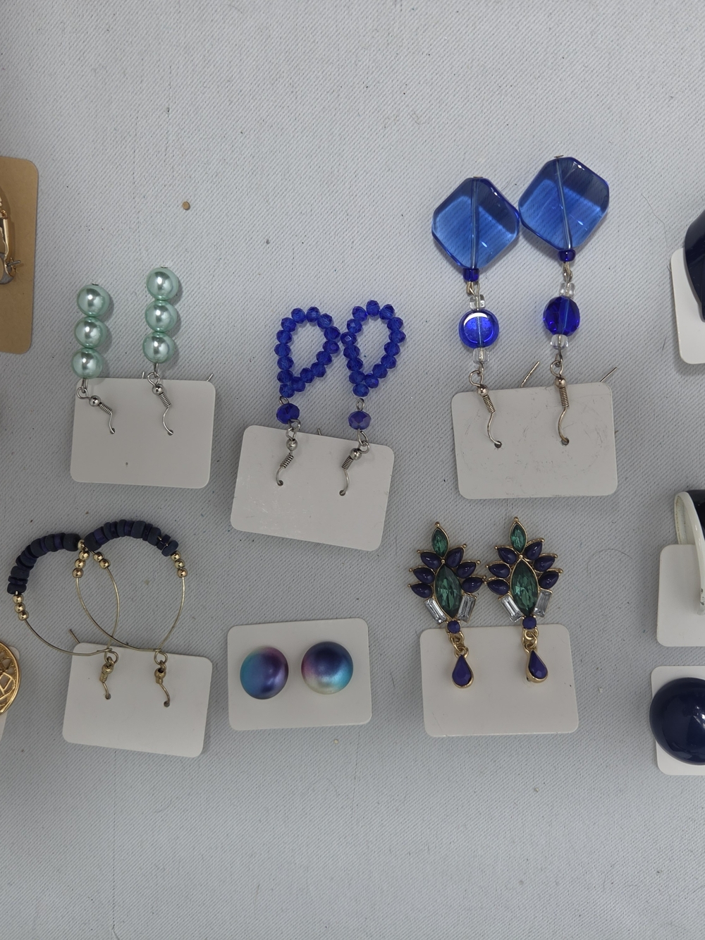 HUGE 30+ Costume Jewelry Lot LOFT Blue Nautical Navy Coastal Necklaces Earrings - Picture 7 of 12